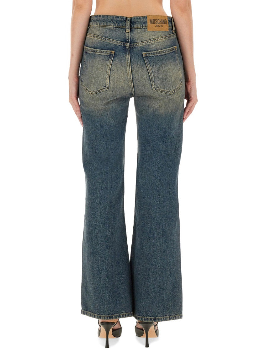 Denim Flared High Rise Jeans 3