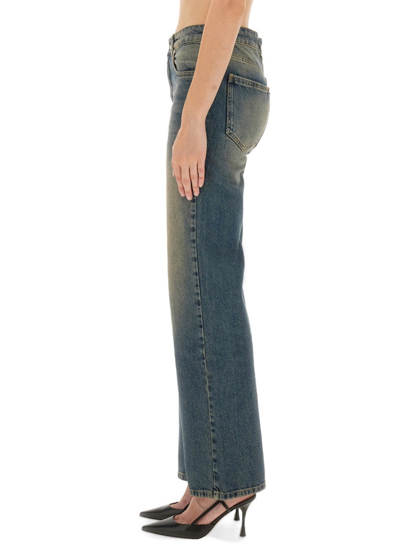 Denim Flared High Rise Jeans 4
