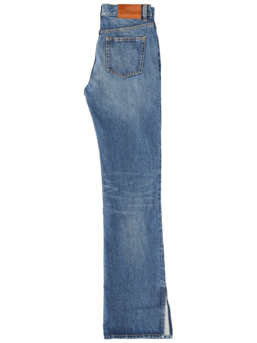 Denim Straight High Rise Jeans 2