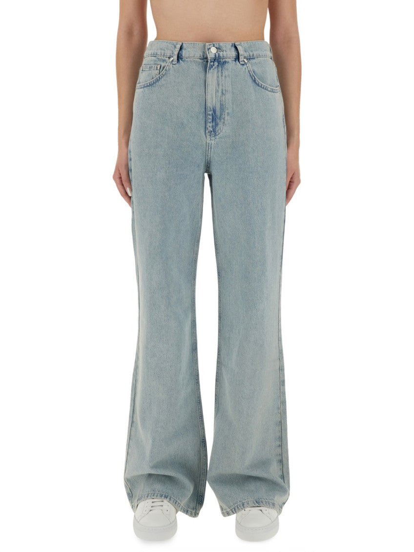 Denim Flared High Rise Jeans 1