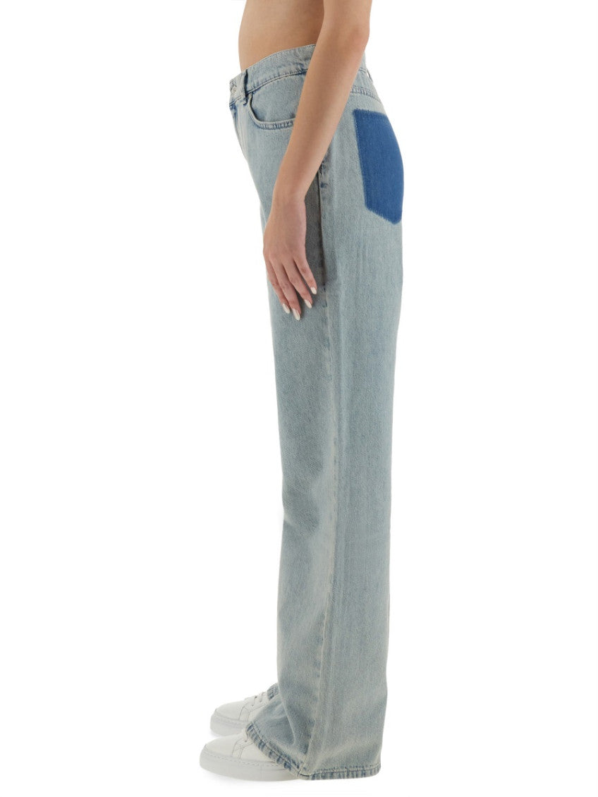 Denim Flared High Rise Jeans 4