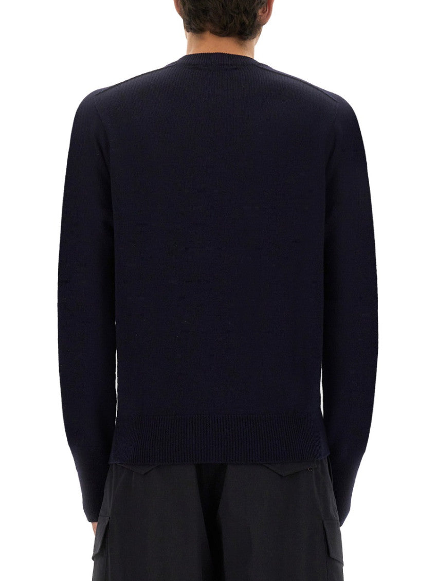 Navy Solid Crew Neck Sweater 3