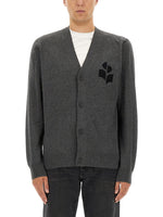 Black Logo V Neck Cardigan 1