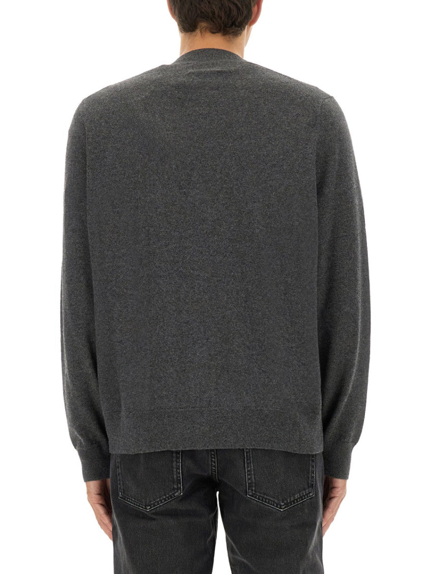 Black Logo V Neck Cardigan 3