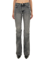 Grey Flared Mid Rise Jeans 1