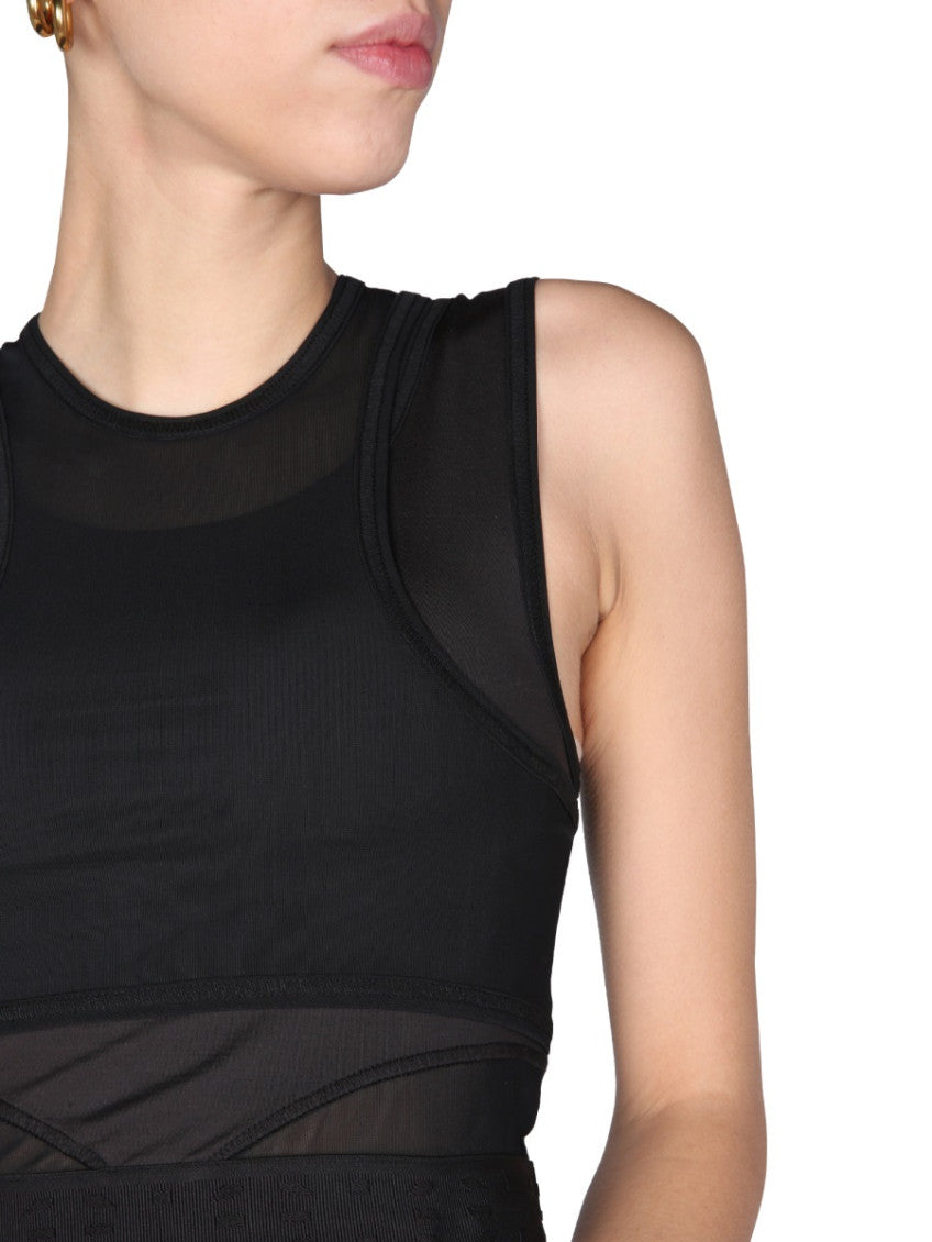 Black Solid Crew Neck Top 3