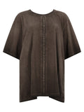 Brown Crew Neck T-Shirt 1