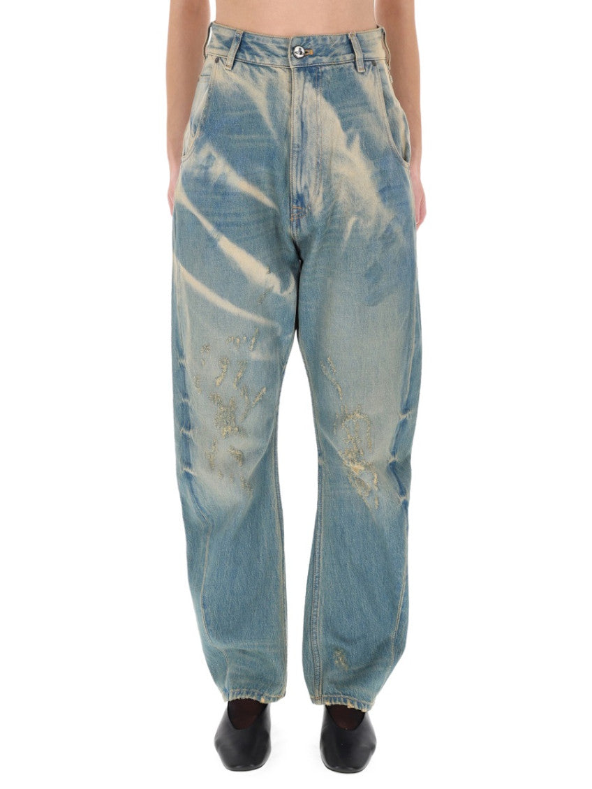 Denim Tapered High Rise Jeans 3