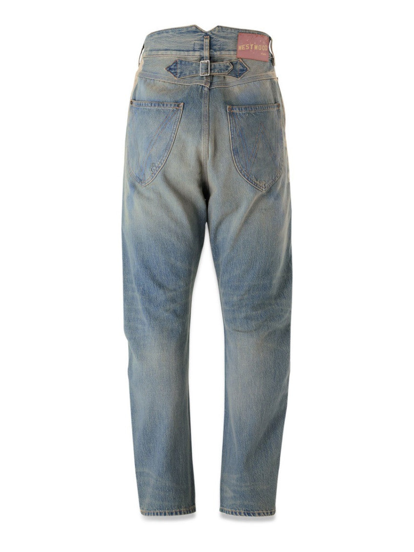 Denim Tapered High Rise Jeans 4