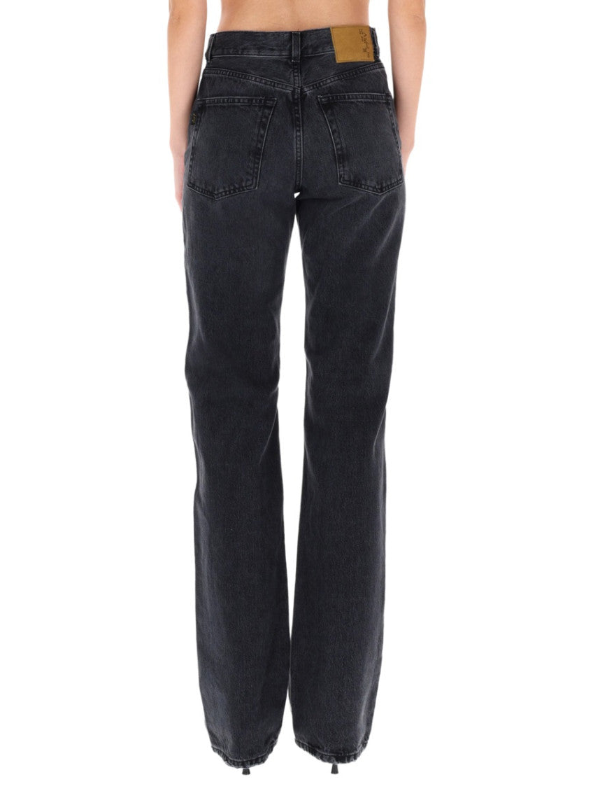 Black Straight High Rise Jeans 2