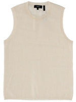 Beige Solid Crew Neck Top 1
