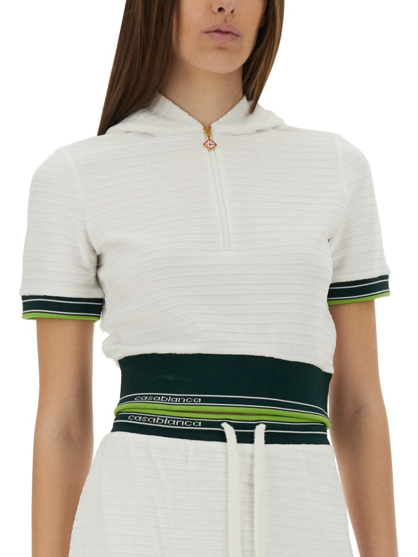 White Textured Hood Top 3