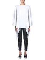 White Solid Boat Neck Top 1