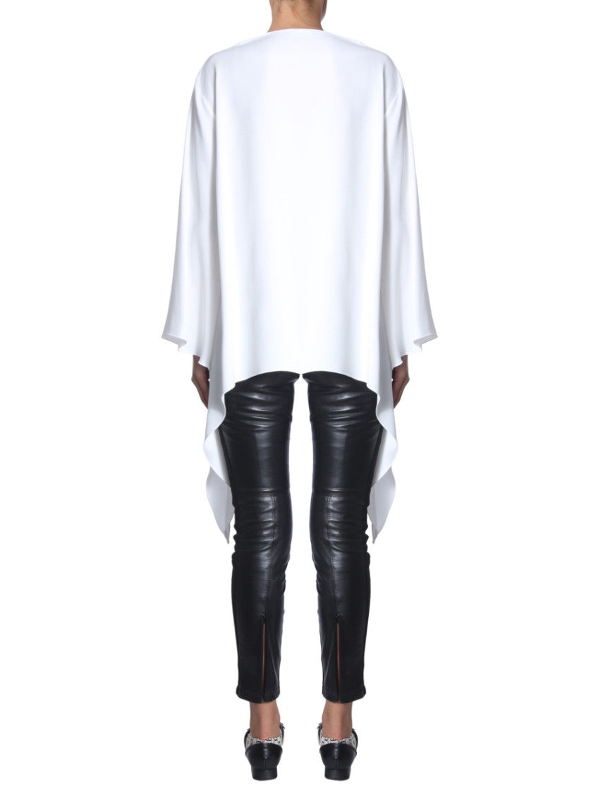 White Solid Boat Neck Top 2