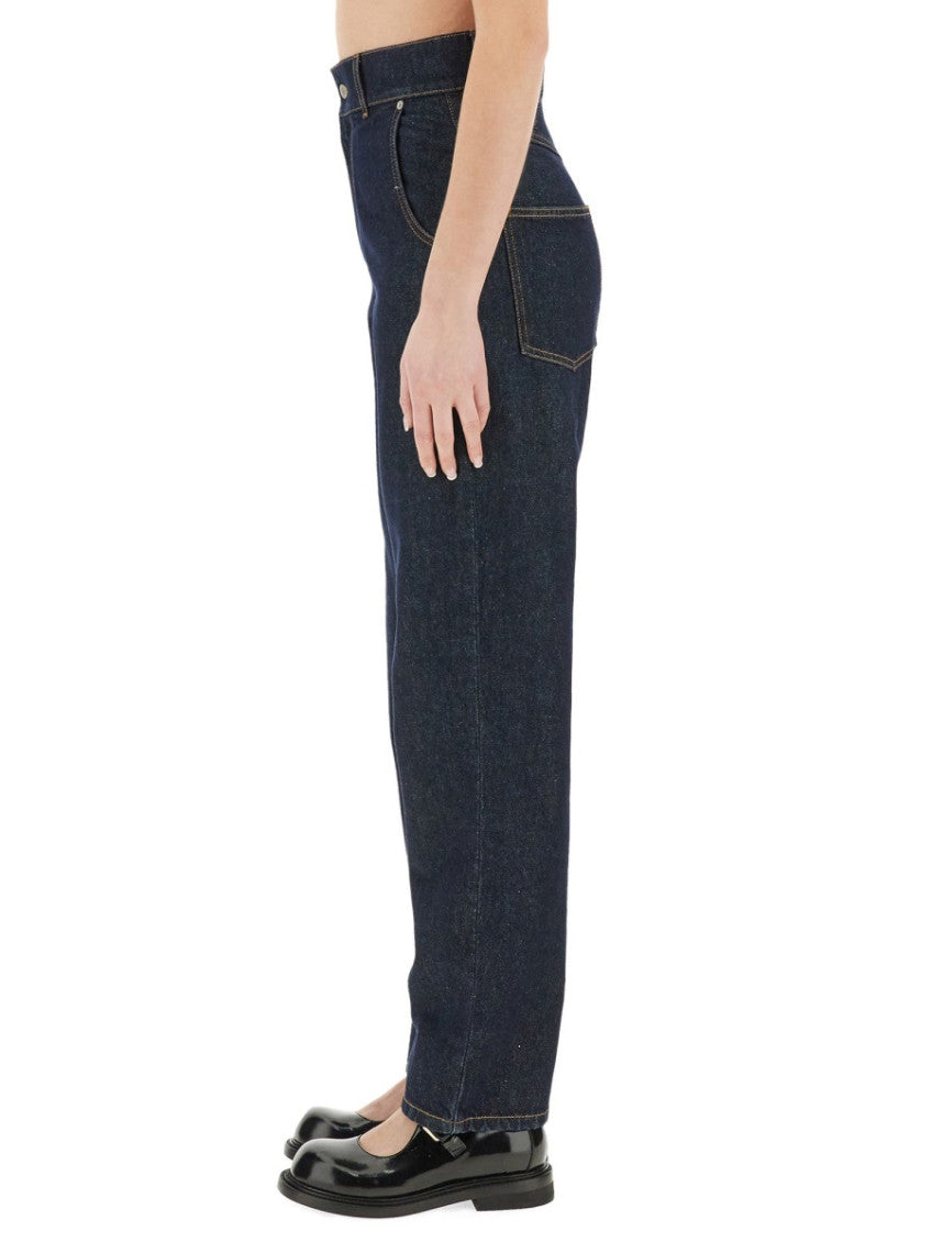 Blue Straight High Rise Jeans 3