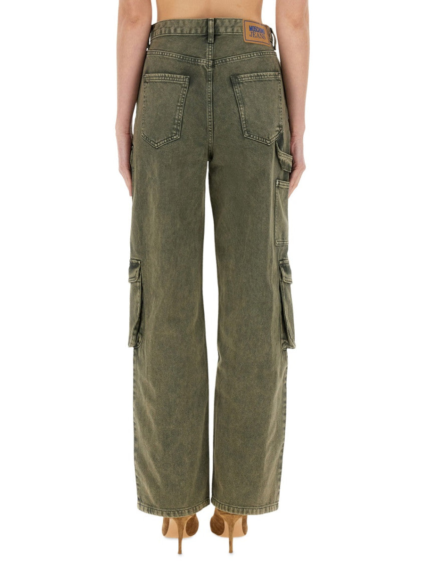 Khaki Relaxed High Rise Jeans 2