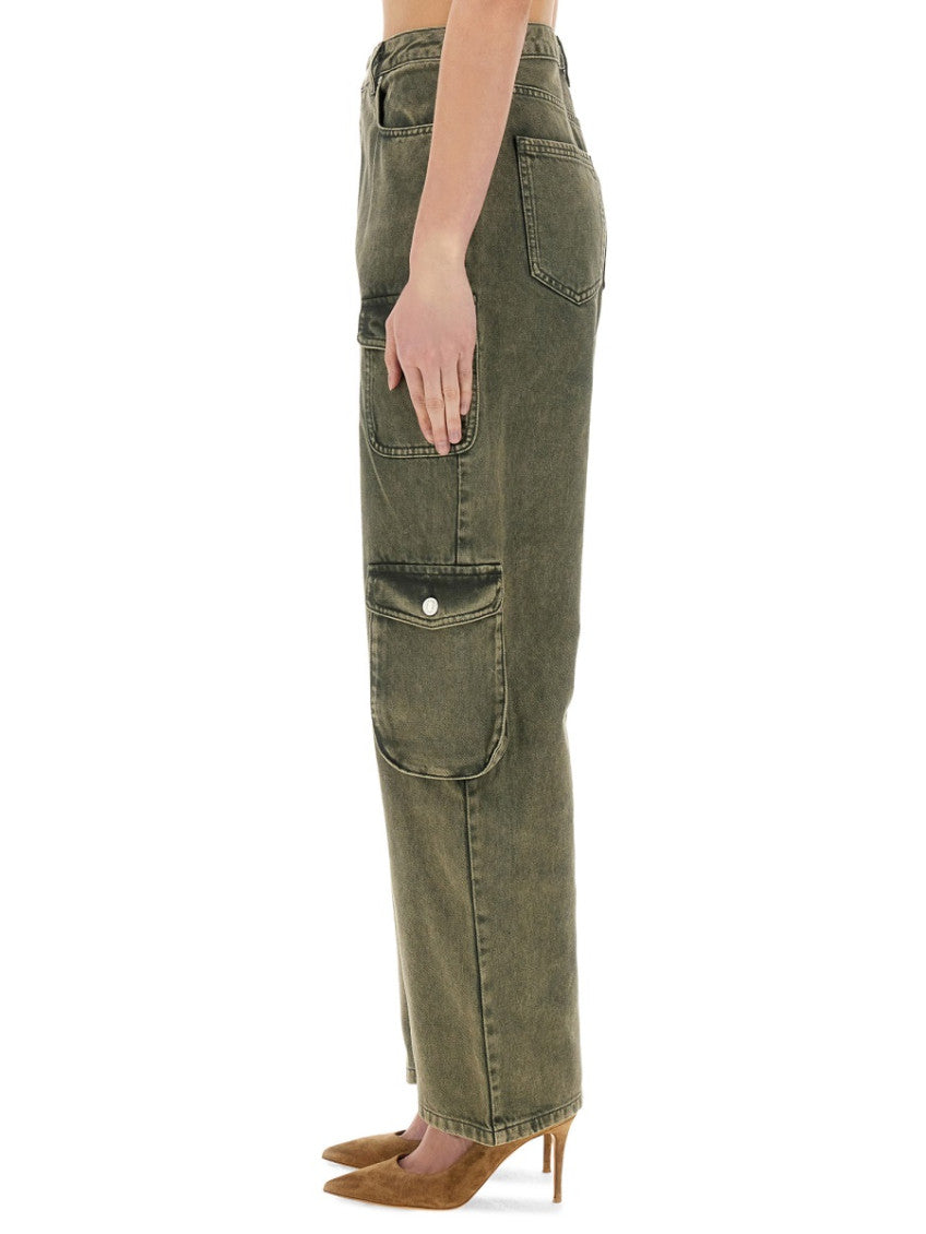 Khaki Relaxed High Rise Jeans 3