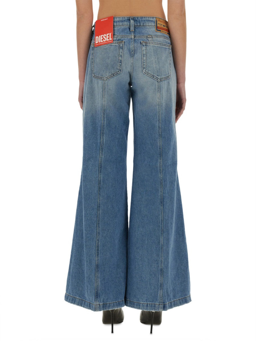 Denim Flared High Rise Jeans 2
