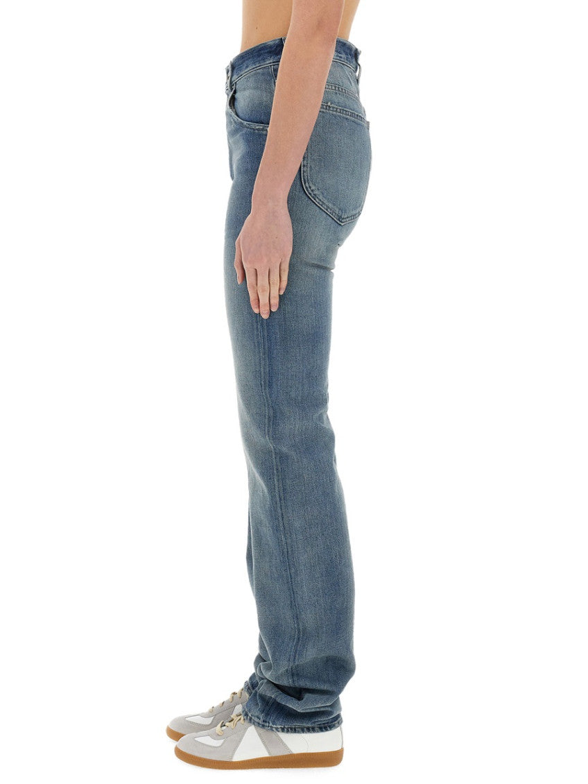 Denim Straight Mid Rise Jeans 3