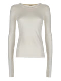 White Solid Round Neck T-Shirt 1