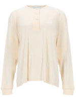 Beige Solid Round Neck T-Shirt 1