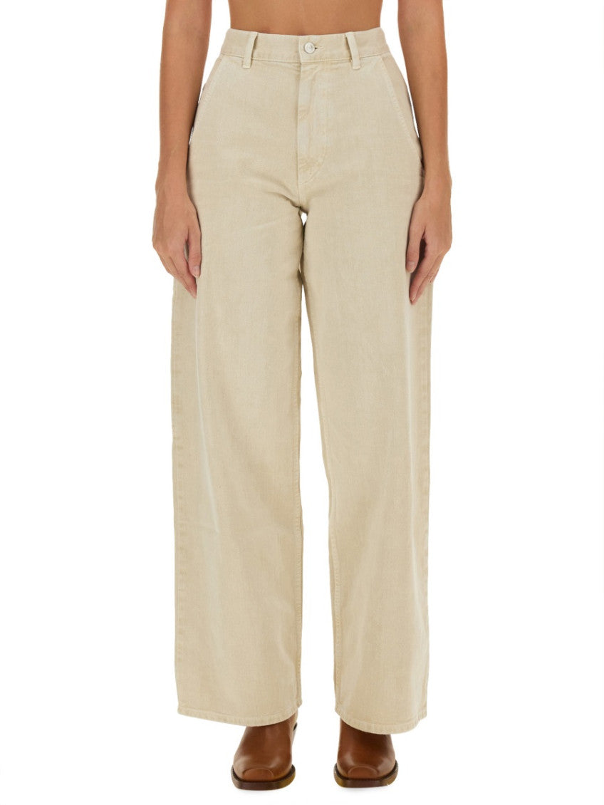Light Brown Straight High Rise Jeans 1