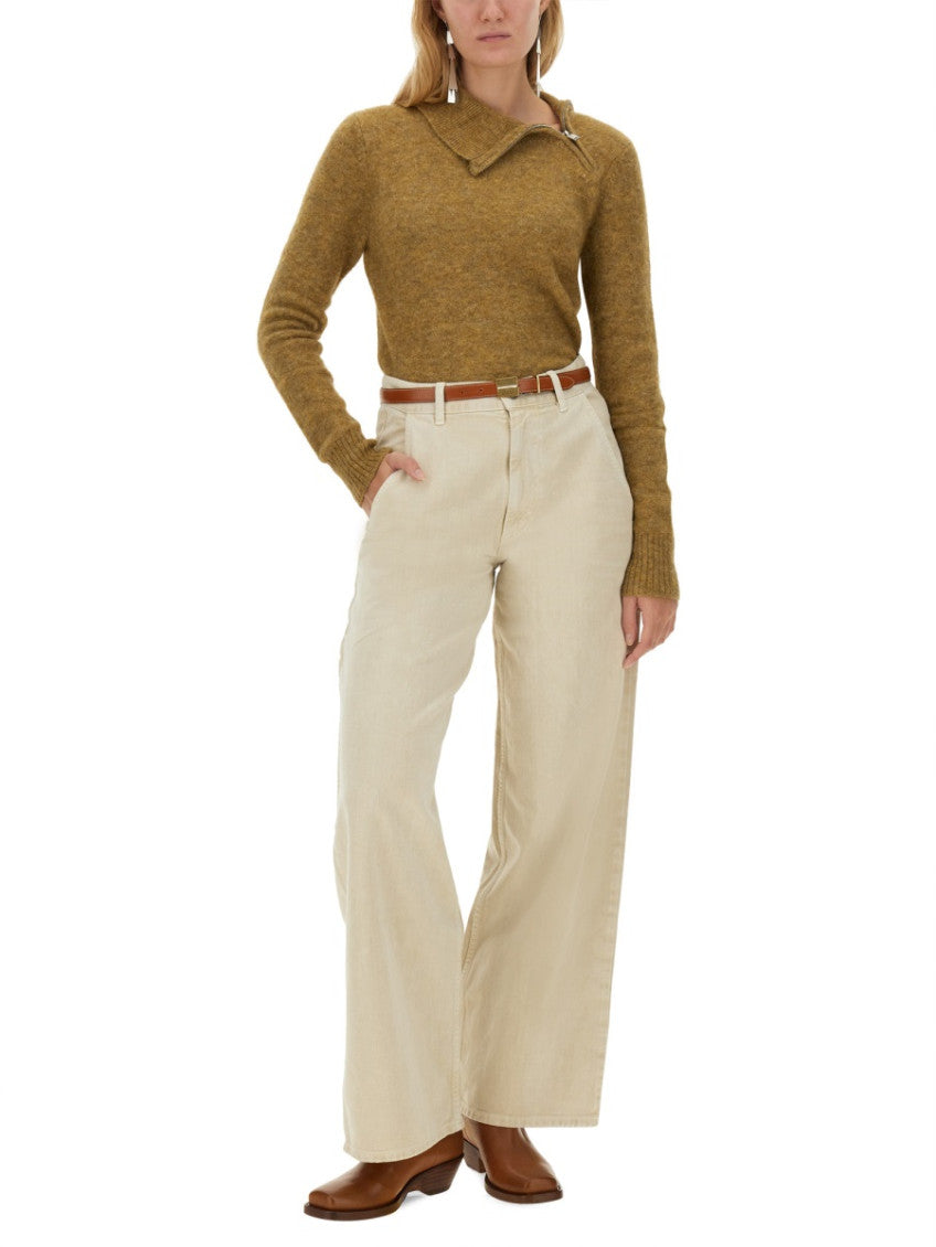 Light Brown Straight High Rise Jeans 4