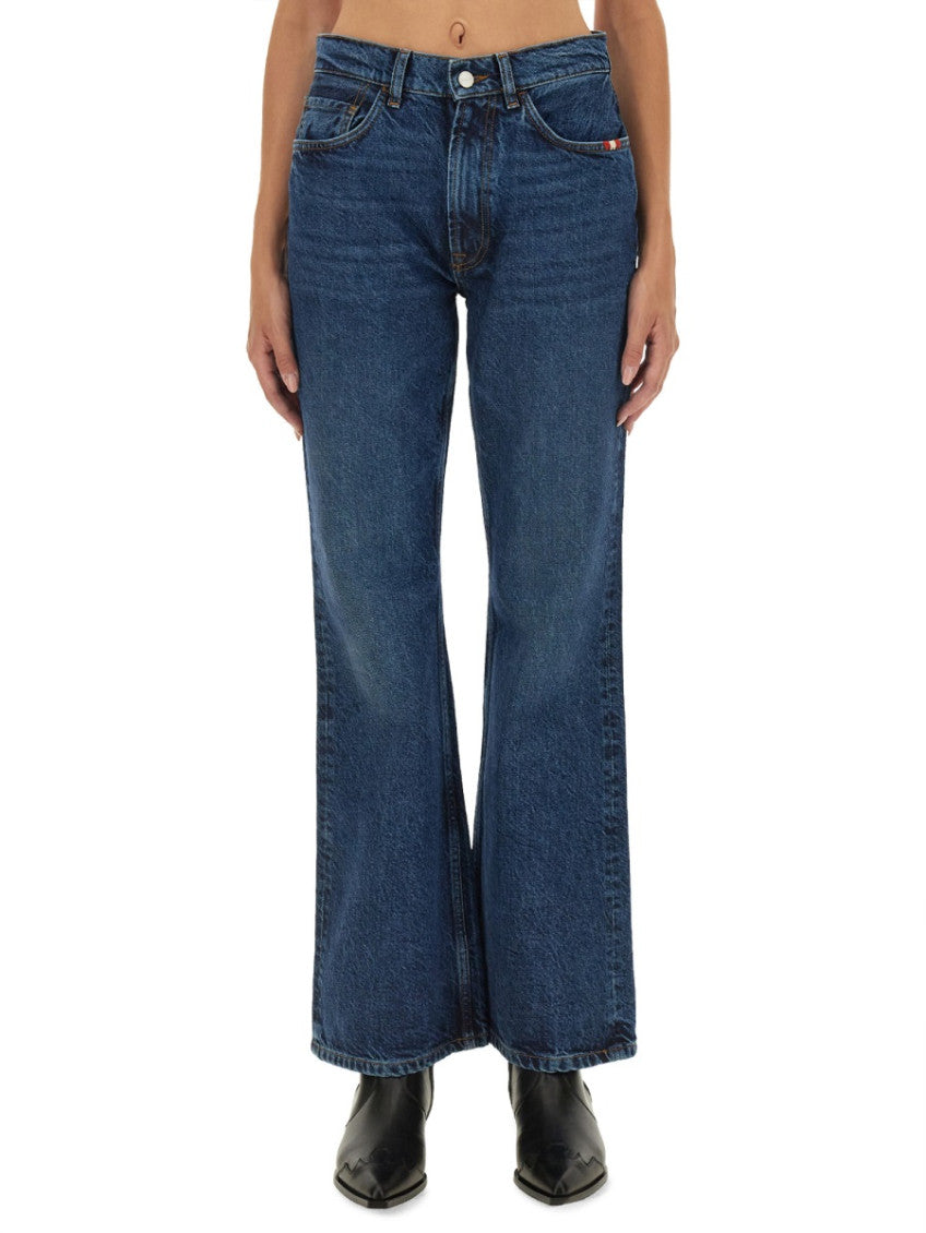 Denim Flared High Rise Jeans 1