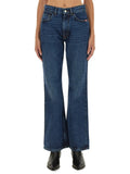 Denim Flared High Rise Jeans 1