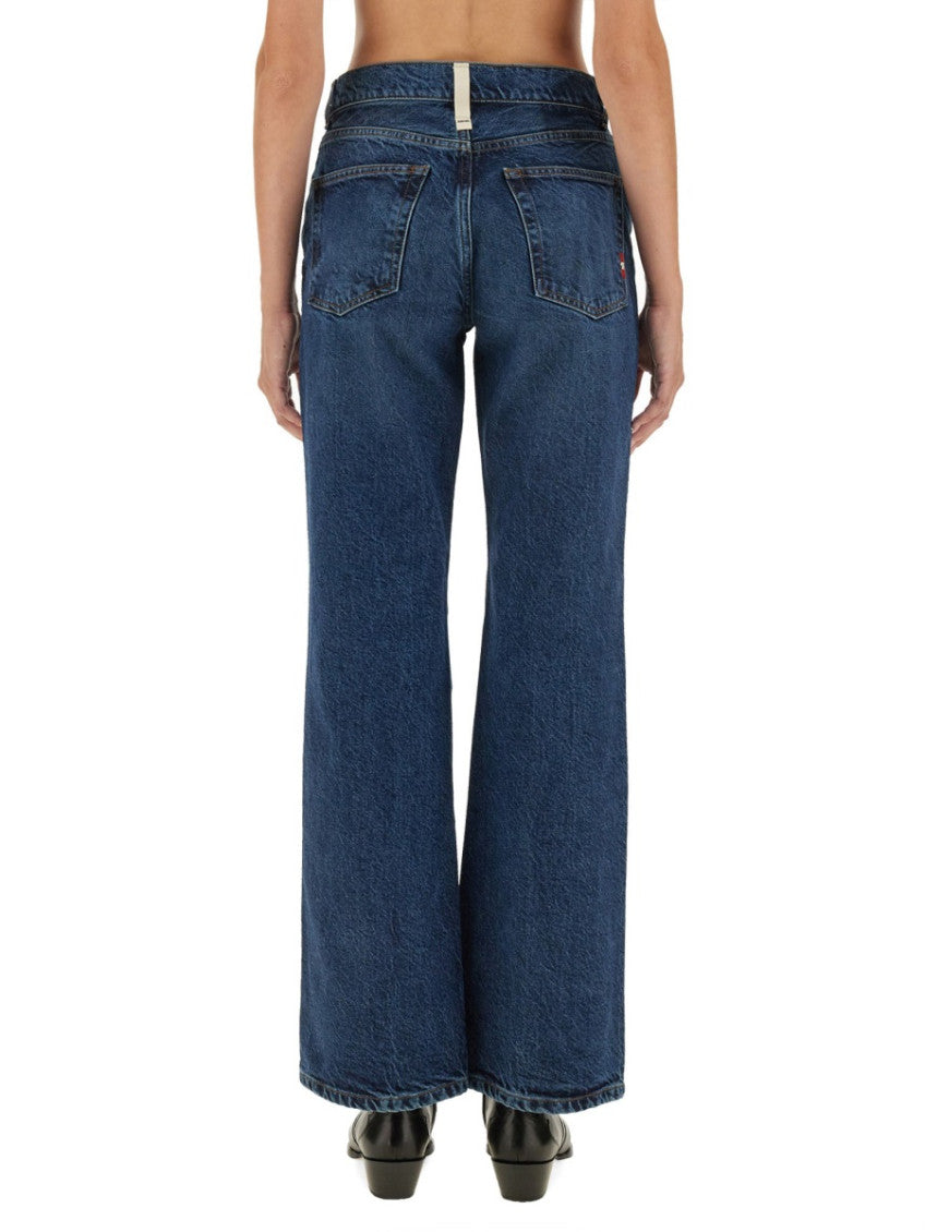 Denim Flared High Rise Jeans 2