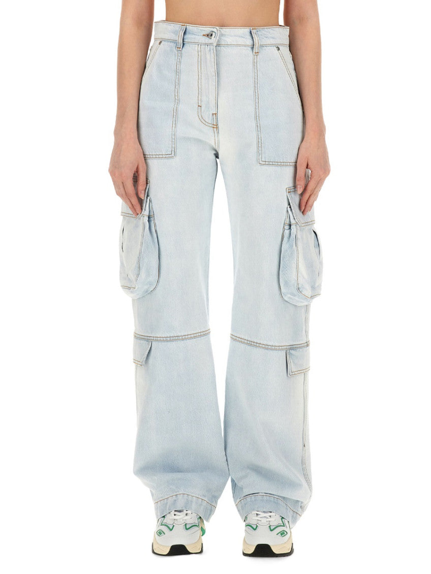 Denim Cargo High Rise Jeans 1