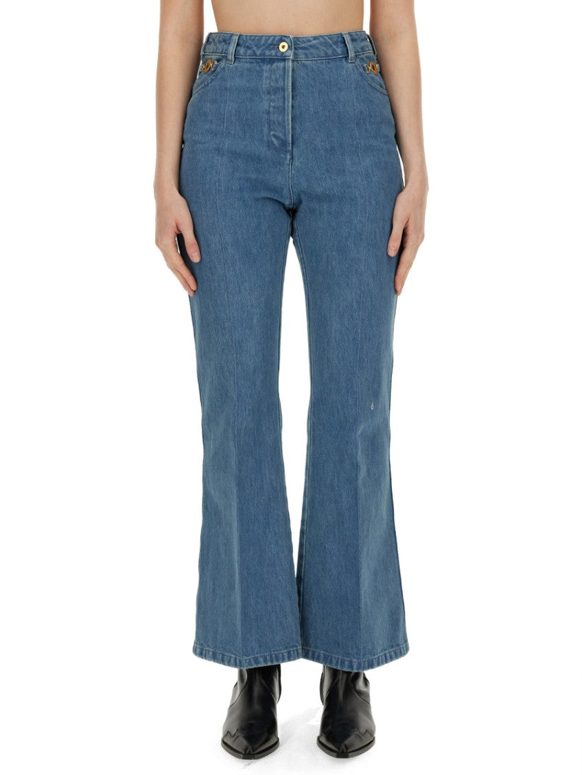 Denim Flared High Rise Jeans 1