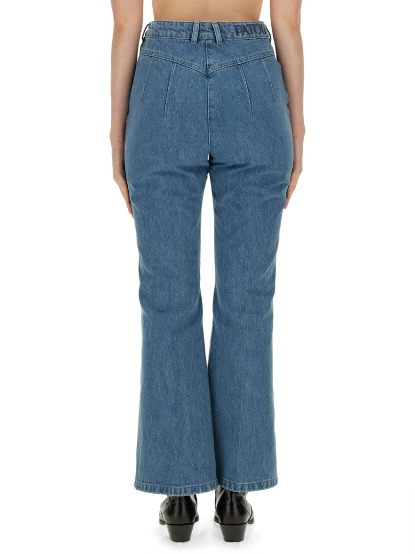 Denim Flared High Rise Jeans 2