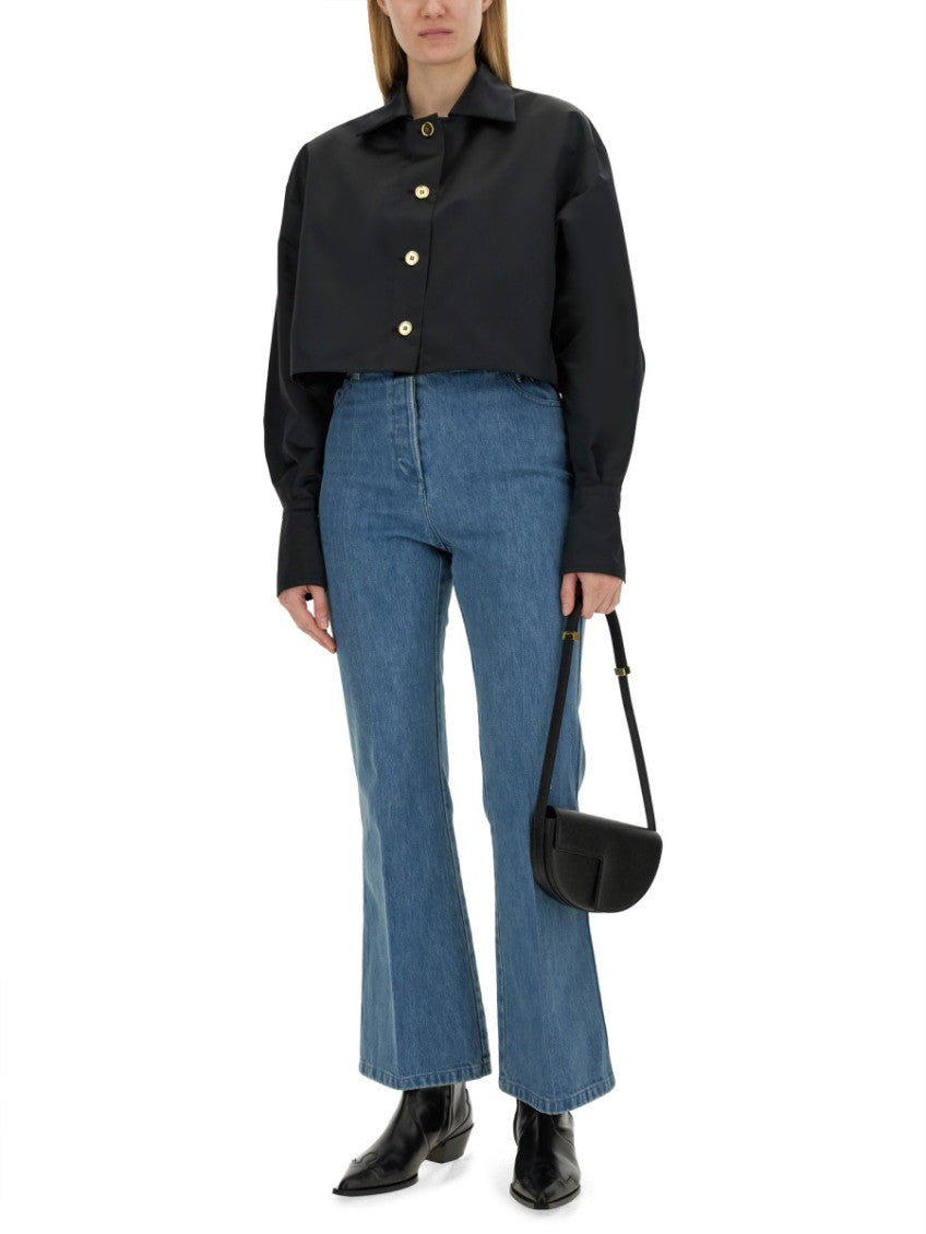 Denim Flared High Rise Jeans 4