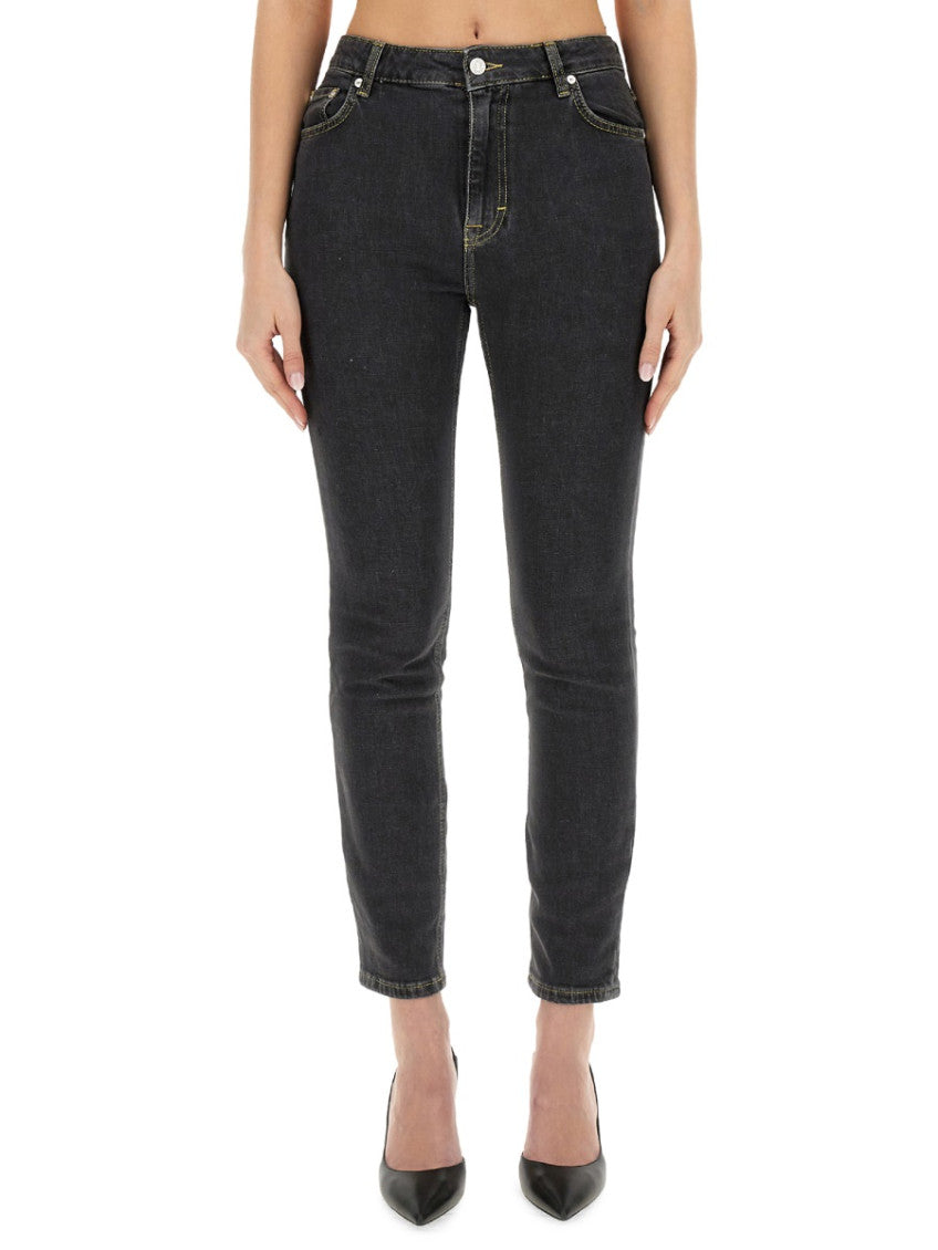 Black Skinny Mid Rise Jeans 1