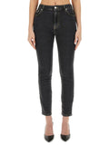Black Skinny Mid Rise Jeans 1