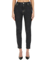 Black Skinny Mid Rise Jeans 1
