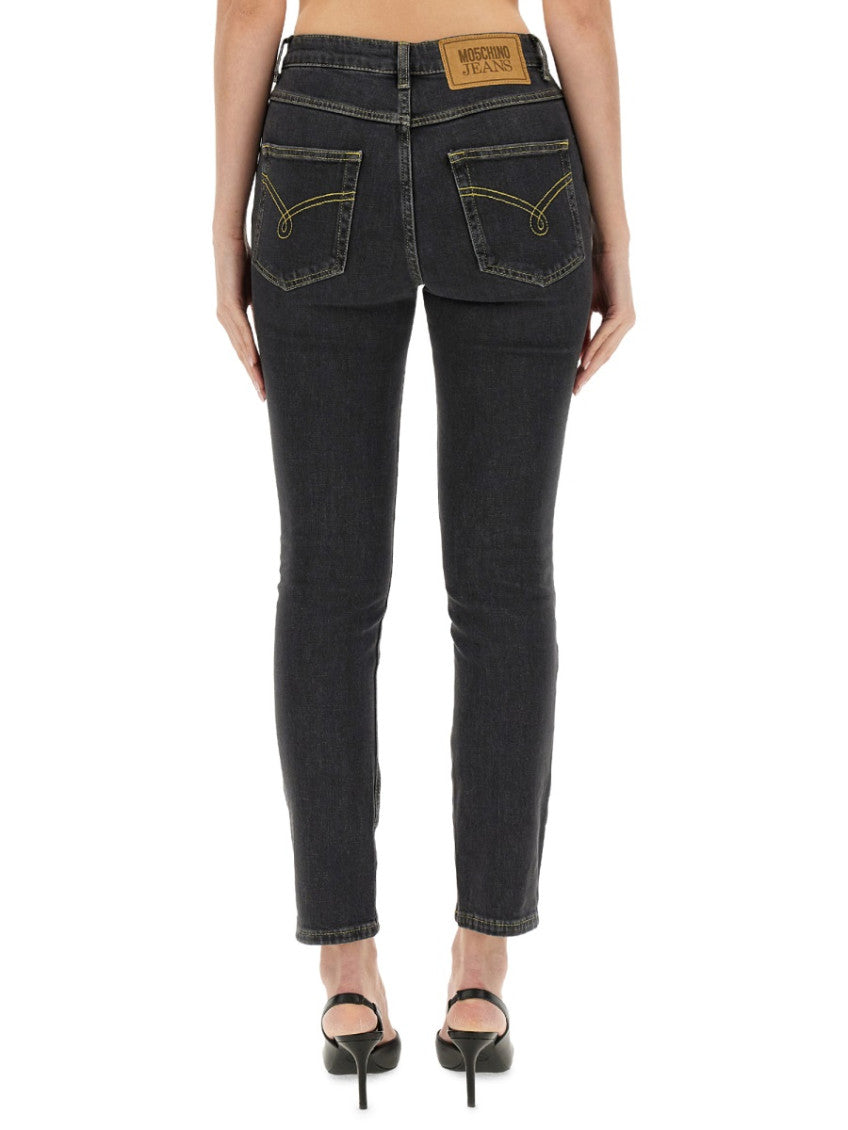 Black Skinny Mid Rise Jeans 2