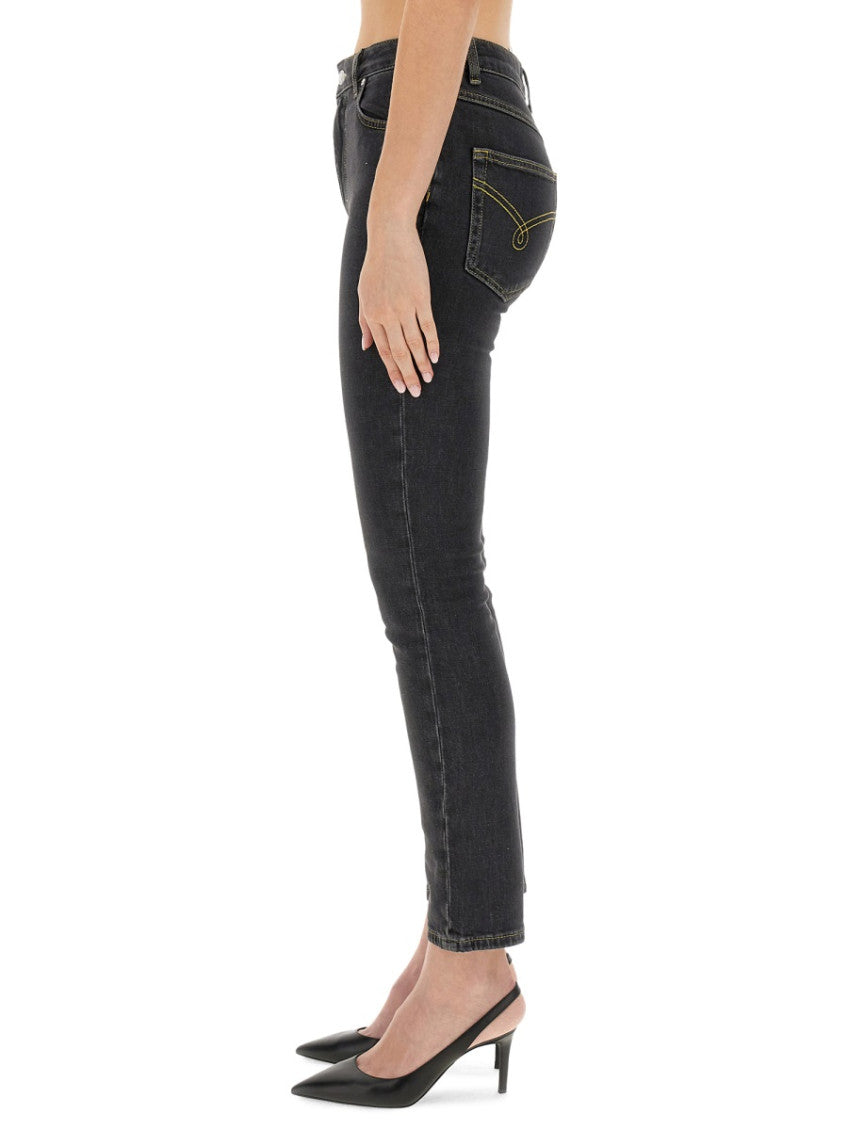 Black Skinny Mid Rise Jeans 3