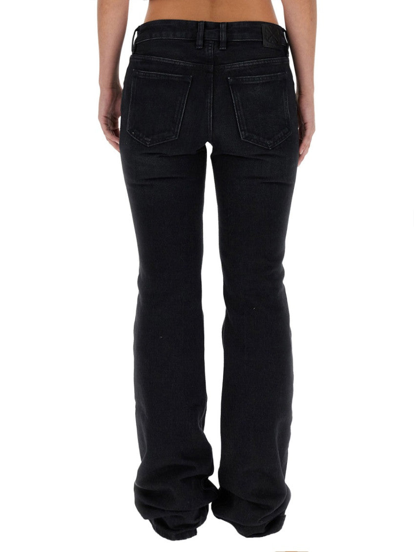 Black Straight Low Rise Jeans 2