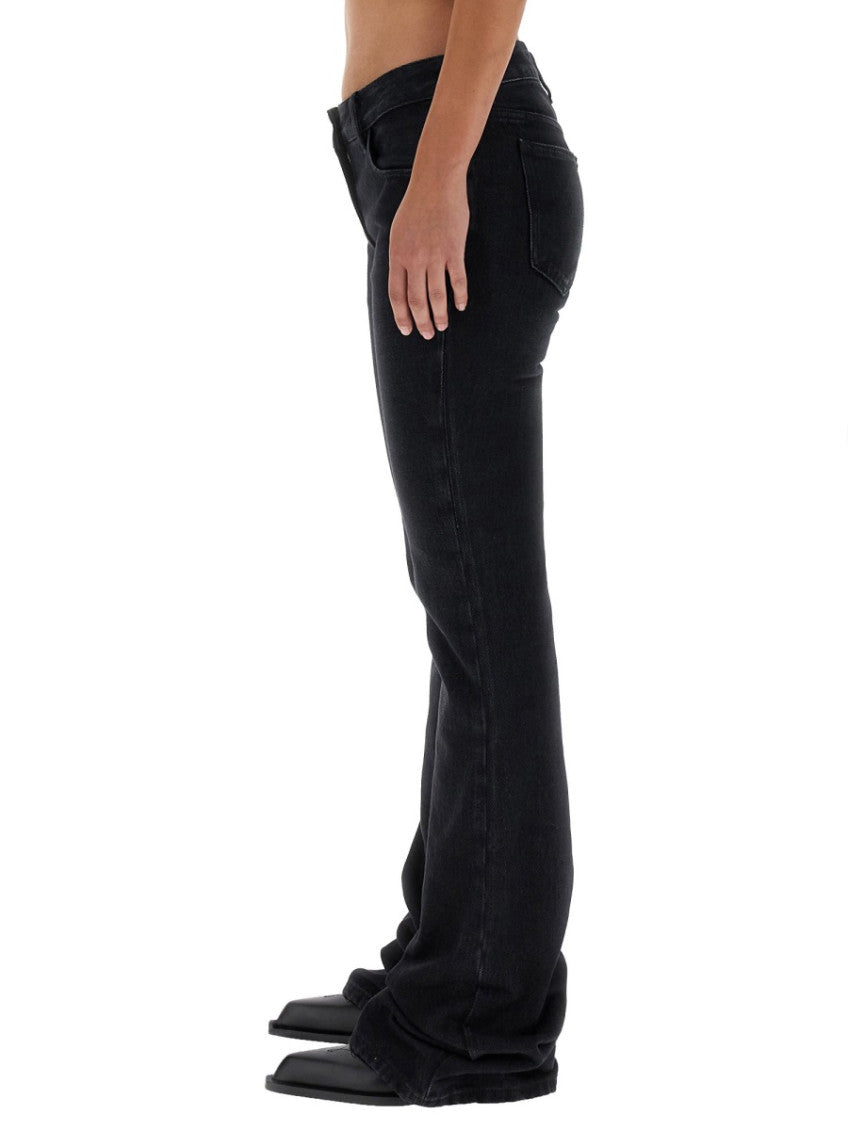 Black Straight Low Rise Jeans 3