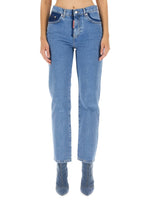 Blue Straight High Rise Jeans 1
