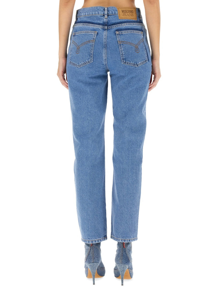 Blue Straight High Rise Jeans 2