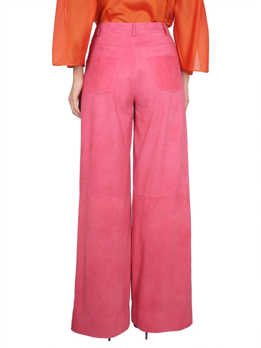 Fuchsia Wide Leg High Rise Jeans 2