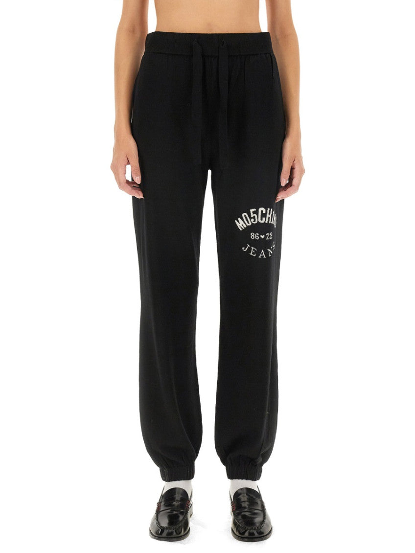 Black Wool Logo Activewear 1