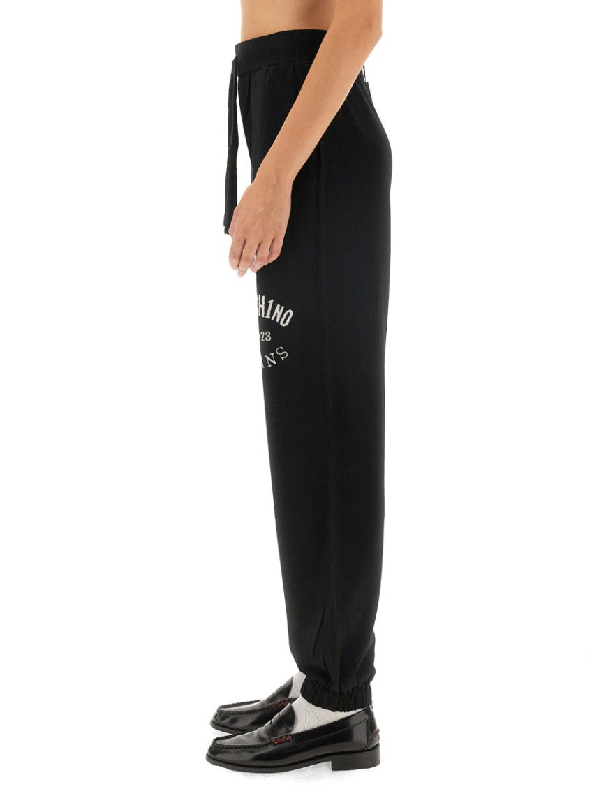 Black Wool Logo Activewear 3