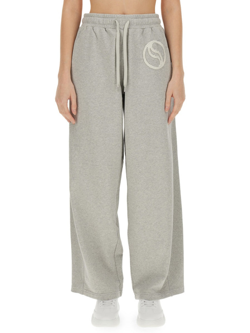 Grey Cotton Logo Activewear 1