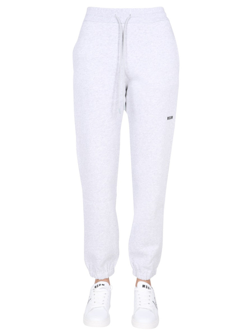 Grey Cotton Logo Activewear 1