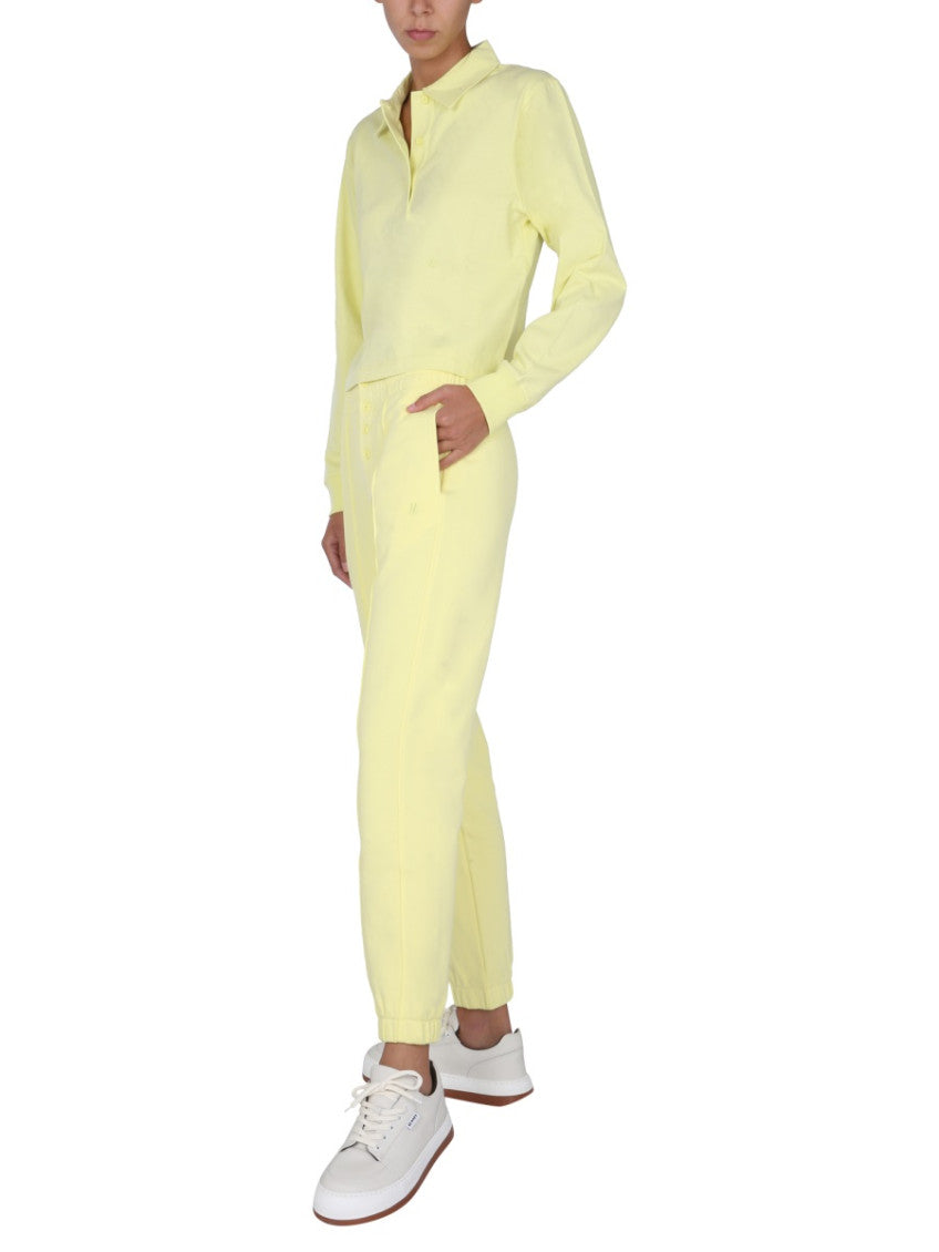 Yellow Cotton Solid Activewear 4