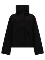 Black Solid Hood Jacket 1